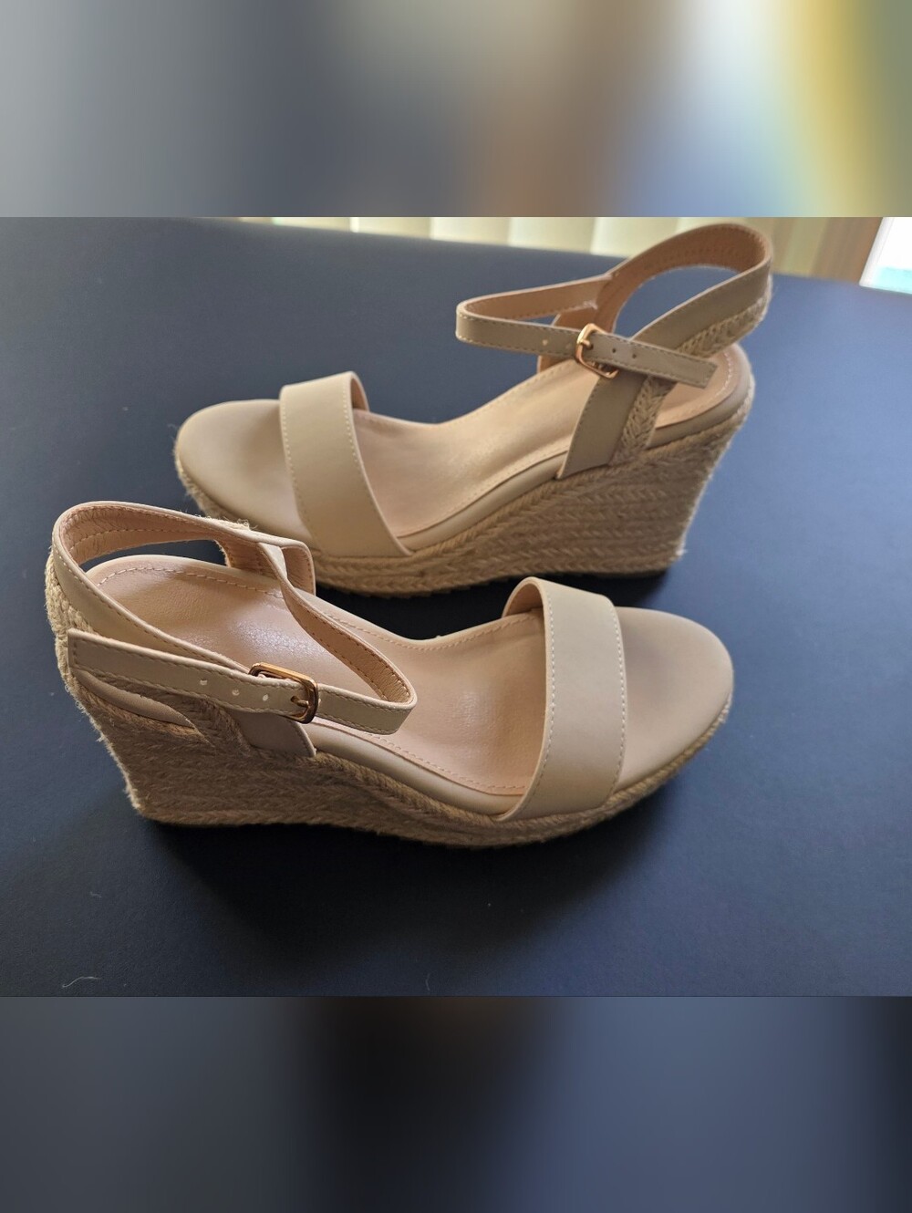 Women’s Neutral Espadrille Wedge Sandals - Beige